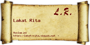 Lakat Rita névjegykártya